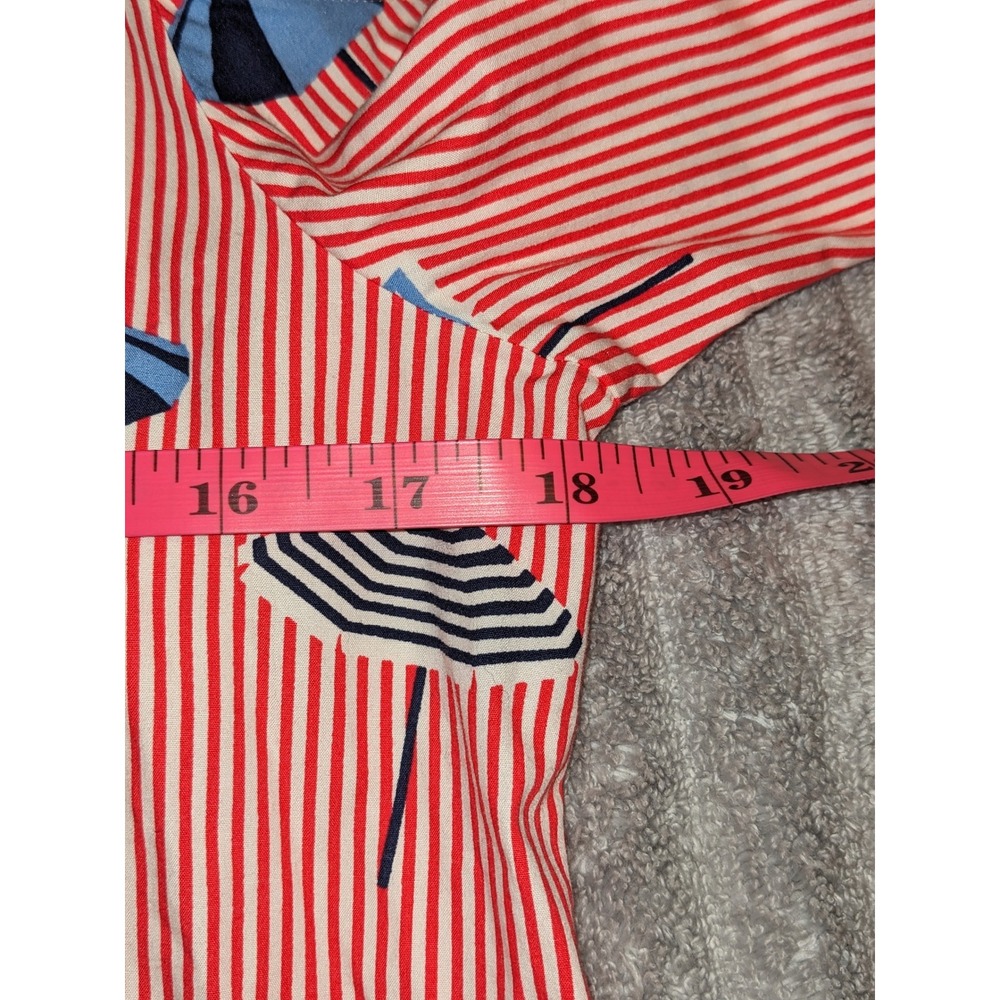 Draper James Shirt Dress Cold Shoulder Striped Umbrella Print Belted Size 2 NWOT - Picture 12 of 12